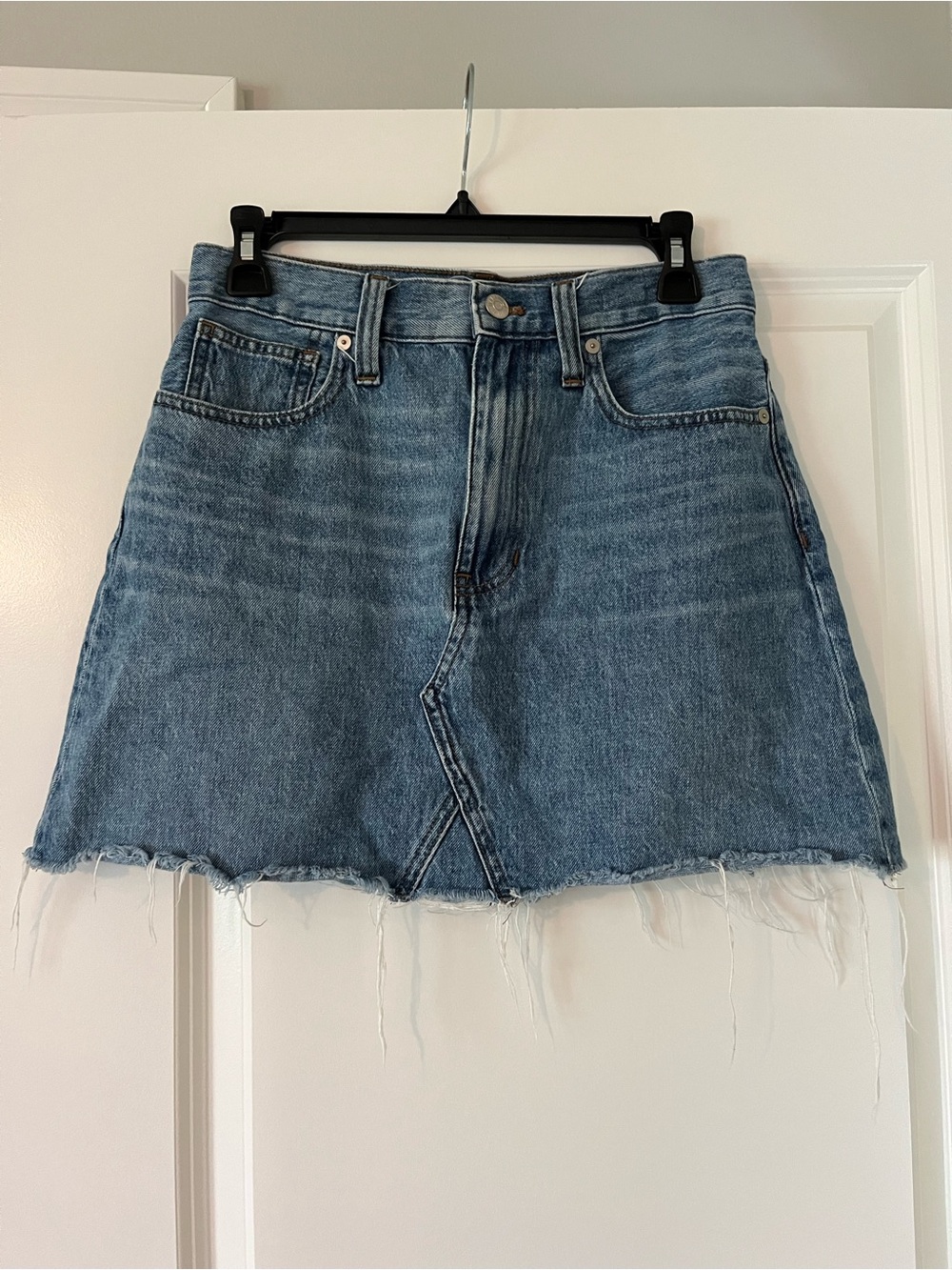 Madewell A-Line Denim Mini Skirt